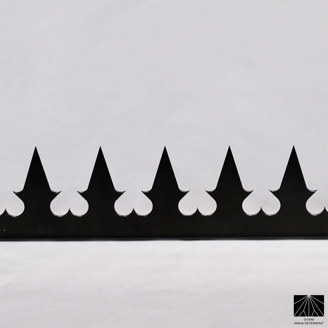 Close-up of precision-cut GIZAGIZA black heart spike – matte finish, ultra-sharp, and beautifully minimalist