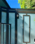 GIZAGIZA black heart spike installed on modern door - clean design and security in harmony