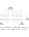 Technical drawing of GIZAGIZA heart black spike showing anti-climb and anti-bird features