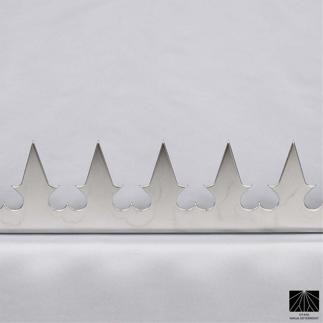Close-up of precision-cut GIZAGIZA stainless heart spike – matte finish, ultra-sharp, and beautifully minimalist