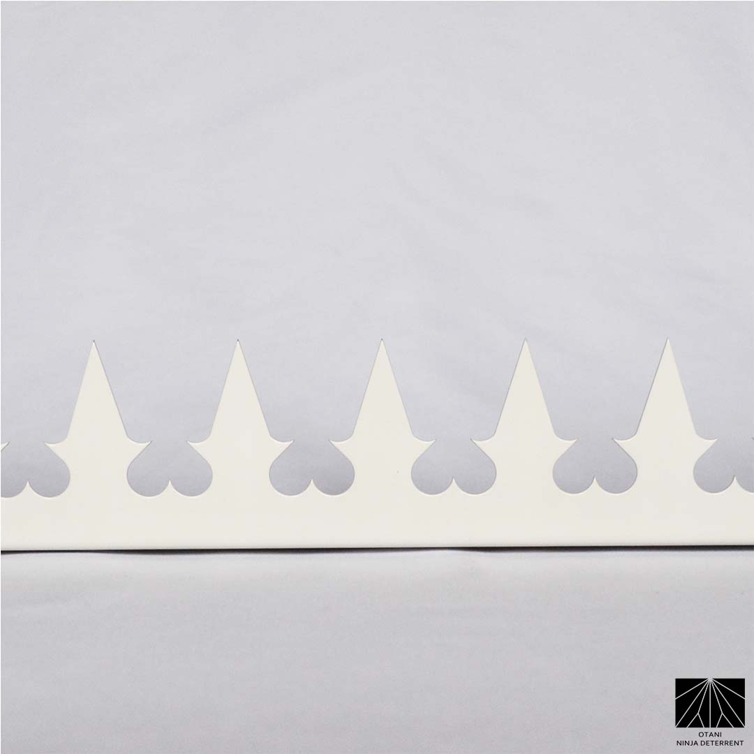 Close-up of precision-cut GIZAGIZA white heart spike – matte finish, ultra-sharp, and beautifully minimalist