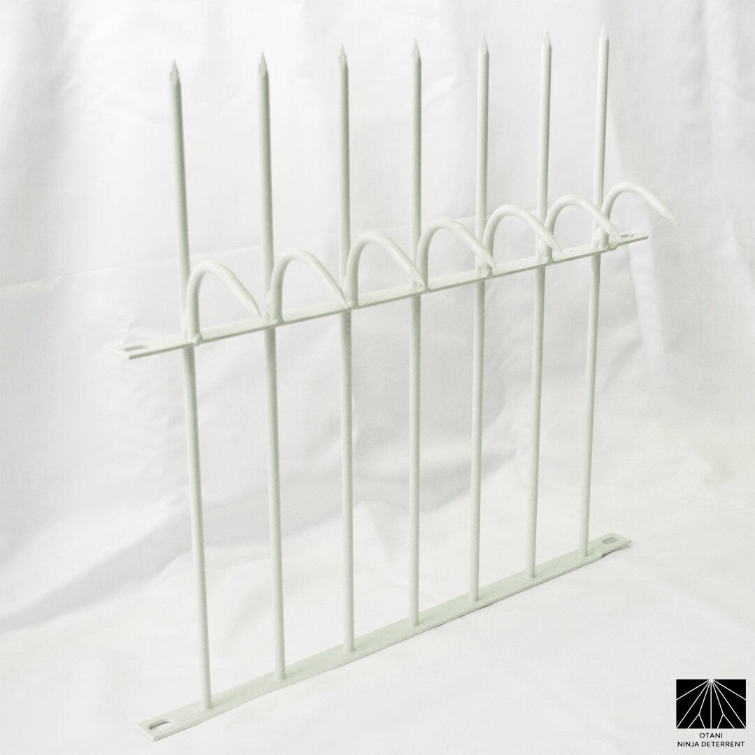 Classic White Steel Security Spikes – Anti-Climb & Bird Control (Long Size) 490mm height