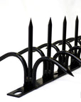 Dual-function Ninja Deterrent™ in matte black—bird-proof and burglar-resistant fencing solution