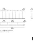 Precise technical blueprint for Ninja Deterrent™ None bladed installation—engineered for bird deterrence and security