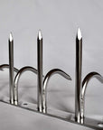 Side profile of double-bladed Ninja Deterrent™—architectural-grade anti-bird and anti-intrusion defense system