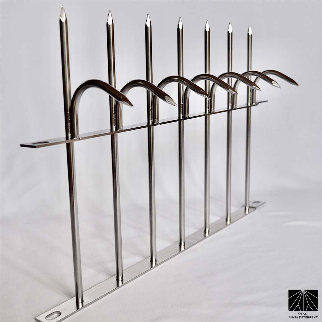 Ninja Deterrent stainless steel security spikes for anti-climb and bird control
