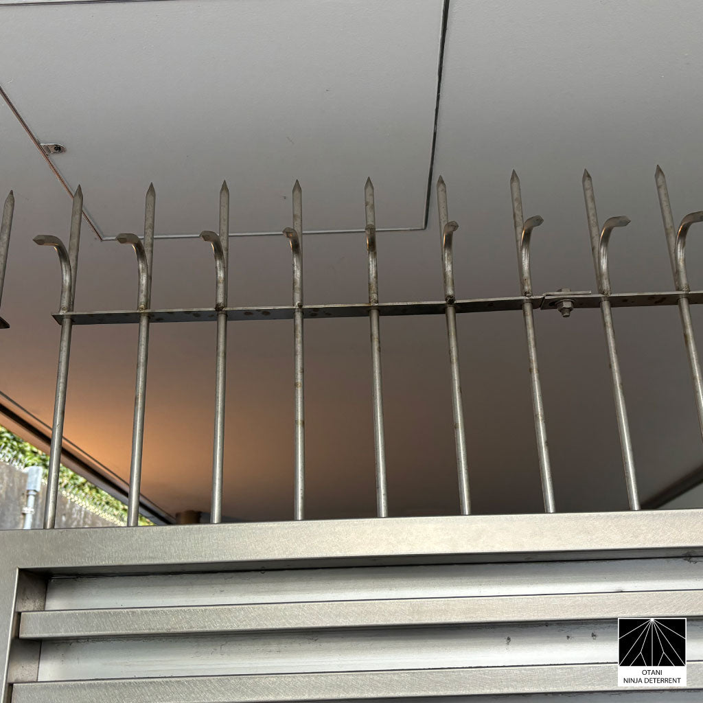 Classic Black Stainless Single Security Spikes – Anti-Climb & Bird Control (Long Size) 490mm height