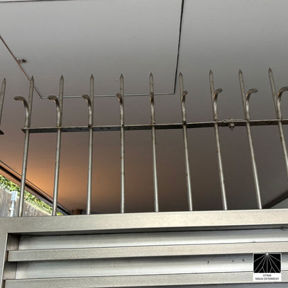 Classic Black Stainless Single Security Spikes – Anti-Climb & Bird Control (Long Size) 490mm height